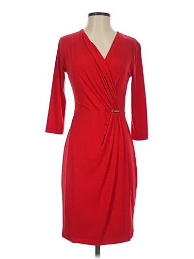 Pre-owned Calvin Klein Cocktail Dress In Red
