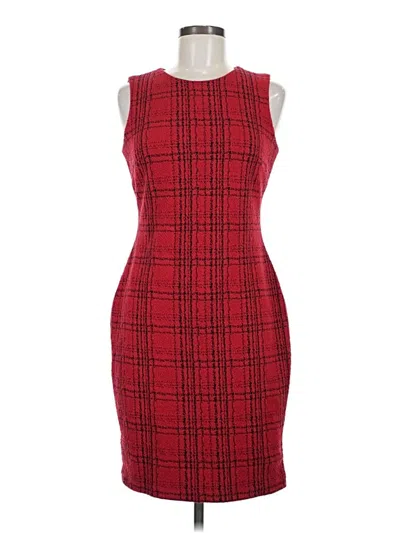 Pre-owned Calvin Klein Cocktail Dress In Red
