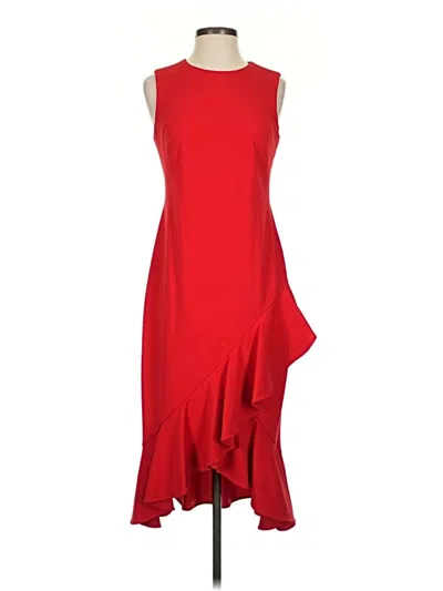 Pre-owned Calvin Klein Cocktail Dress In Red