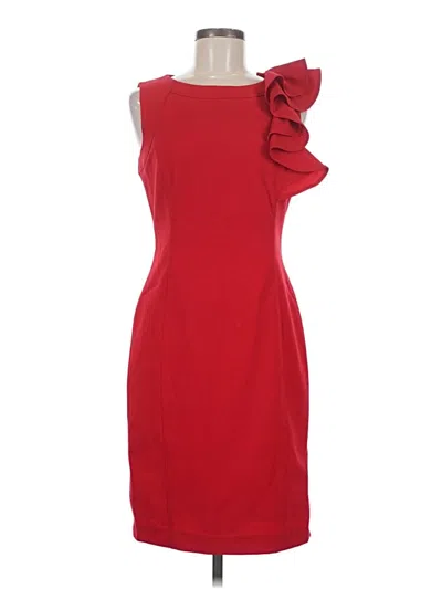 Pre-owned Calvin Klein Cocktail Dress In Red
