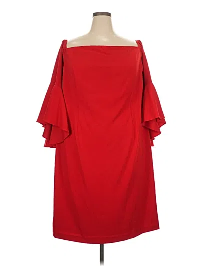 Pre-owned Calvin Klein Cocktail Dress In Red