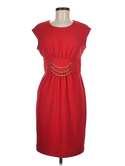 Pre-owned Calvin Klein Cocktail Dress In Red