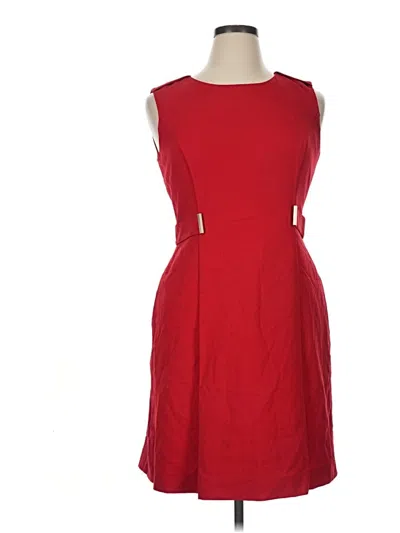 Pre-owned Calvin Klein Cocktail Dress In Red