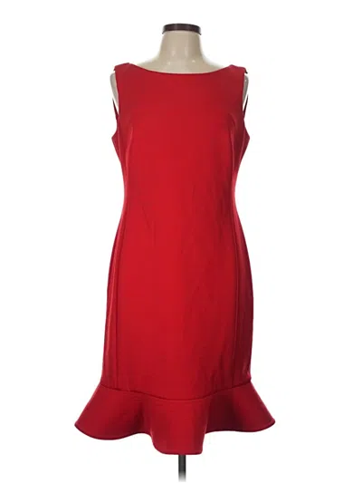 Pre-owned Calvin Klein Cocktail Dress In Red