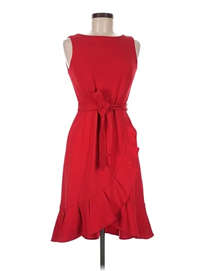 Pre-owned Calvin Klein Cocktail Dress In Red