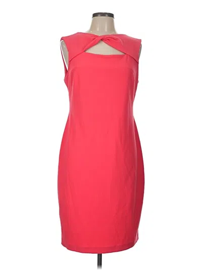 Pre-owned Calvin Klein Cocktail Dress In Red