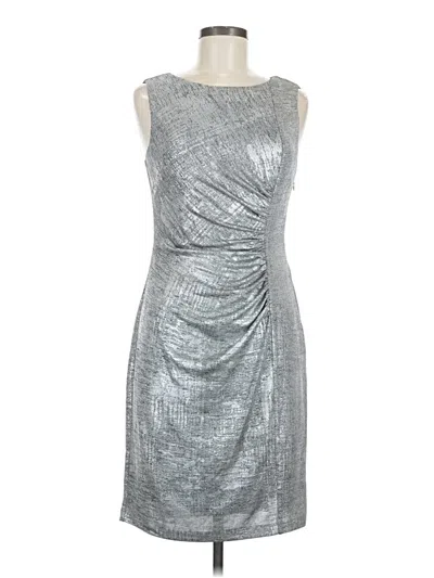 Pre-owned Calvin Klein Cocktail Dress In Silver