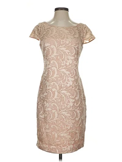 Pre-owned Calvin Klein Cocktail Dress In Tan