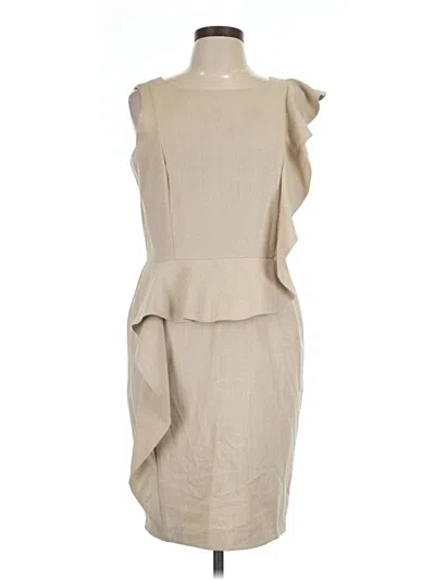 Pre-owned Calvin Klein Cocktail Dress In Tan