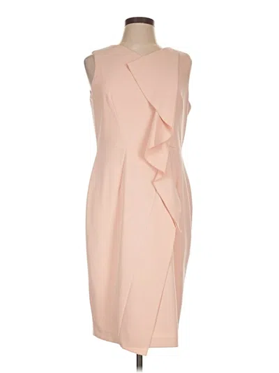 Pre-owned Calvin Klein Cocktail Dress In Tan