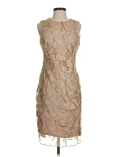 Pre-owned Calvin Klein Cocktail Dress In Tan