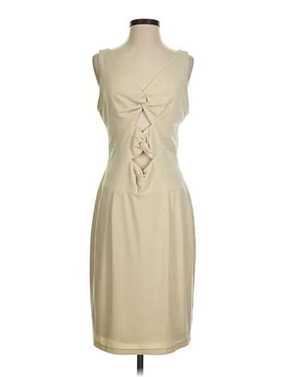 Pre-owned Calvin Klein Cocktail Dress In Tan
