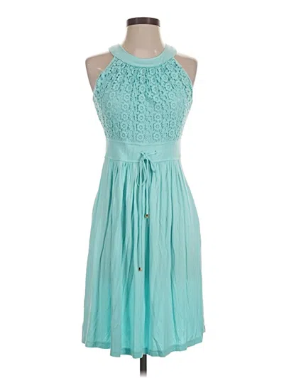 Pre-owned Calvin Klein Cocktail Dress In Teal