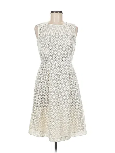 Pre-owned Calvin Klein Cocktail Dress In White