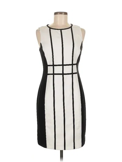 Pre-owned Calvin Klein Cocktail Dress In White