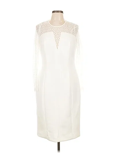 Pre-owned Calvin Klein Cocktail Dress In White