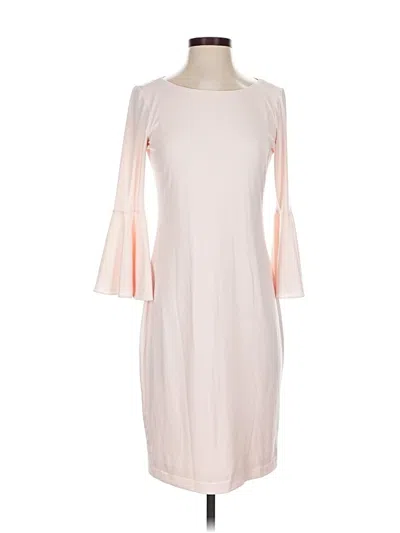 Pre-owned Calvin Klein Cocktail Dress In White