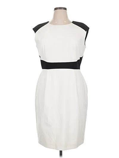 Pre-owned Calvin Klein Cocktail Dress In White