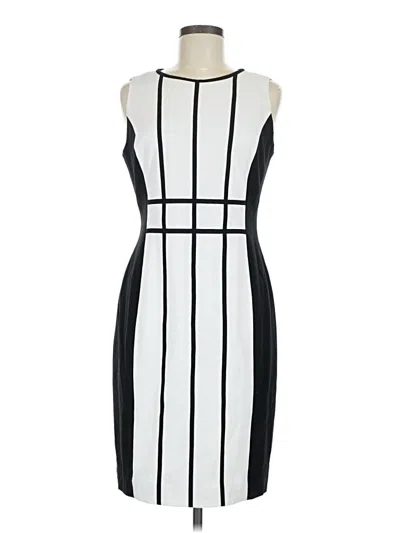 Pre-owned Calvin Klein Cocktail Dress In White