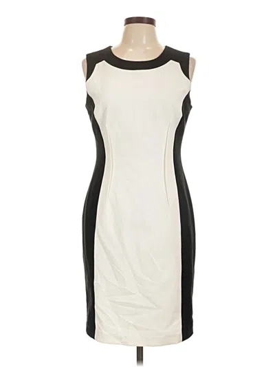 Pre-owned Calvin Klein Cocktail Dress In White