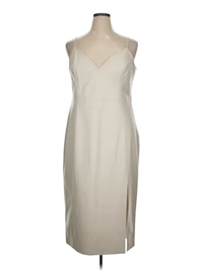 Pre-owned Calvin Klein Cocktail Dress In White