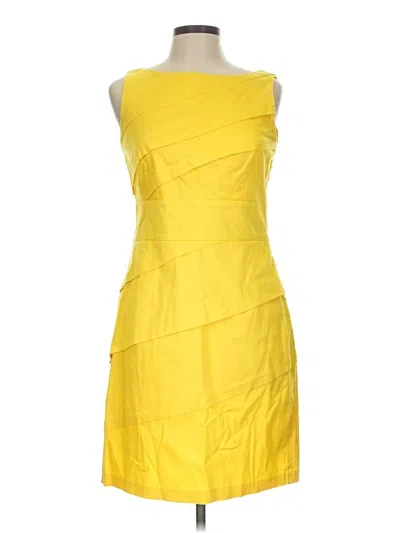 Pre-owned Calvin Klein Cocktail Dress In Yellow