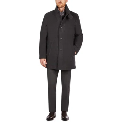 Calvin Klein Coleman Mens Wool Blend Cold Weather Overcoat In Pink