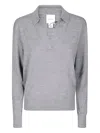 Calvin Klein Collared Merino Sweater In Gray