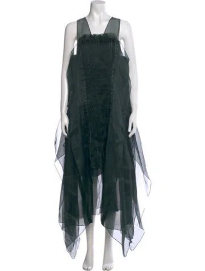 Pre-owned Calvin Klein Collection 2010's Long Dress In Green