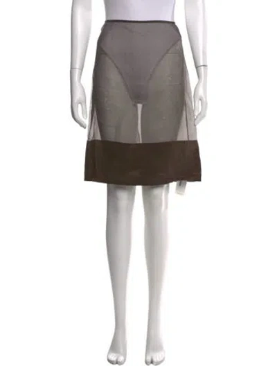 Pre-owned Calvin Klein Collection 2025 Midi Length Skirt In Brown