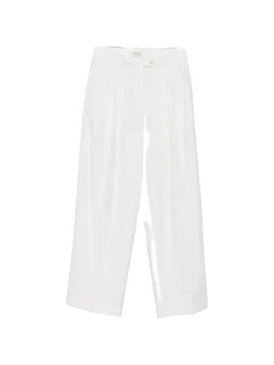Calvin Klein Collection Alexandra Pleated Trousers In Neutral