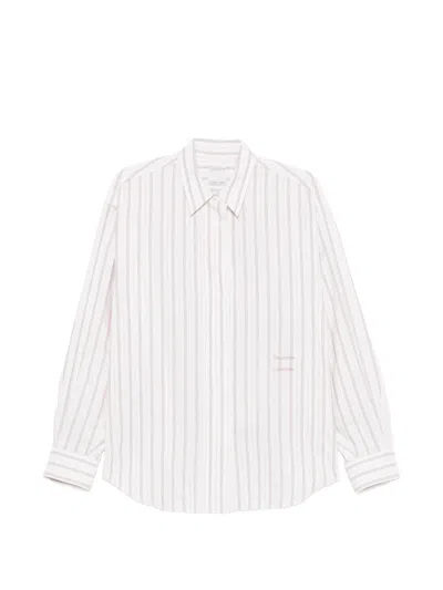 Calvin Klein Collection Amari Vertical-stripe Shirt In White