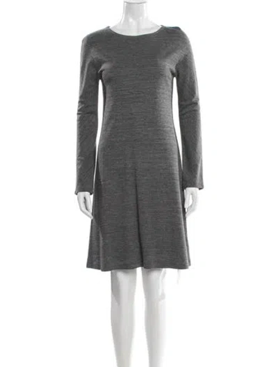 Pre-owned Calvin Klein Collection Angora Knee-length Dress W/ Tags In Gray
