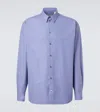 Calvin Klein Collection Axel Cotton Shirt In Blue