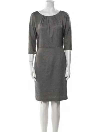 Pre-owned Calvin Klein Collection Bateau Neckline Mini Dress In White