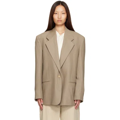 Calvin Klein Collection Beige Avery Blazer