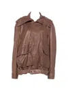 Calvin Klein Collection Belted Oversized Jacket In Brown