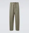 Calvin Klein Collection Benjamin Wool Straight Pants In Green