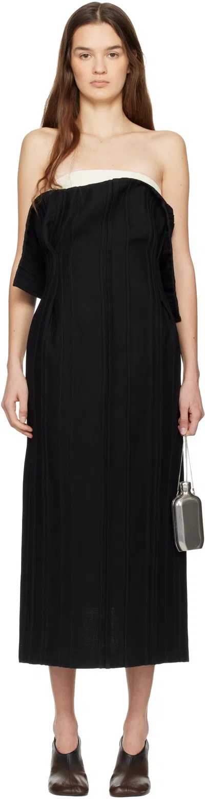 Calvin Klein Collection Black Beatrix Strapless Midi Dress