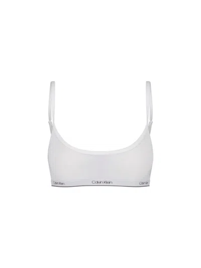 Calvin Klein Collection Bralette Logo In White