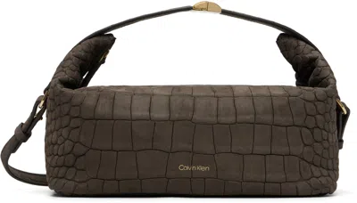 Calvin Klein Collection Brown Andy Soft Zipped Small Pouch