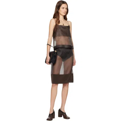 Calvin Klein Collection Brown Carmen Sheer Suspender
