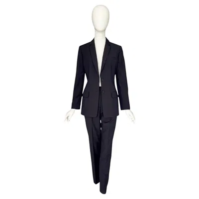 Pre-owned Calvin Klein Collection By Calvin Vintage 1990s Tailored Pinstriped Suit In Black