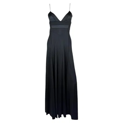 Pre-owned Calvin Klein Collection By Francisco Costa Navy Silk Gown, 2005 In Blue