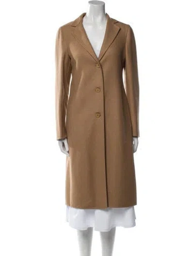 Pre-owned Calvin Klein Collection Camel Hair Coat In Brown