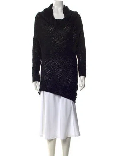 Pre-owned Calvin Klein Collection Cashmere Cowl Neck Sweater In Black