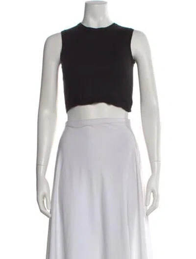 Pre-owned Calvin Klein Collection Cashmere Crew Neck Sweater In Black