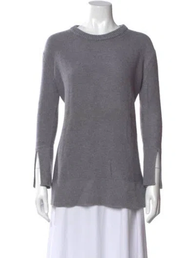 Pre-owned Calvin Klein Collection Cashmere Crew Neck Top In Gray