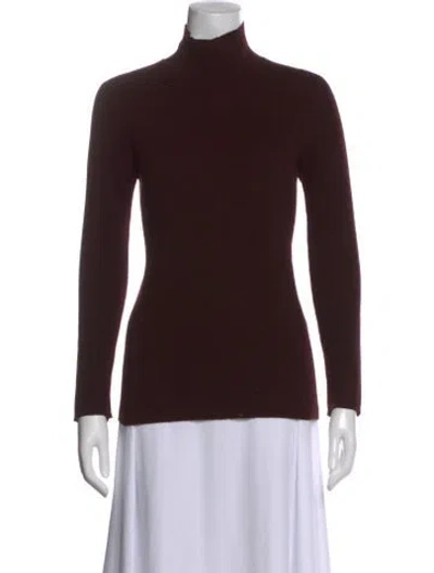 Pre-owned Calvin Klein Collection Cashmere Turtleneck Sweater In Brown