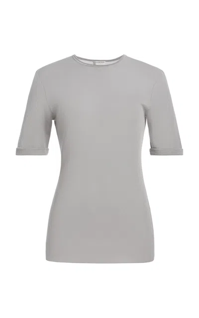 Calvin Klein Collection Clothilde Half-sleeve Top In Gray